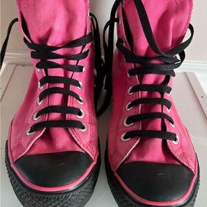 Converse Black and Pink High-Tops